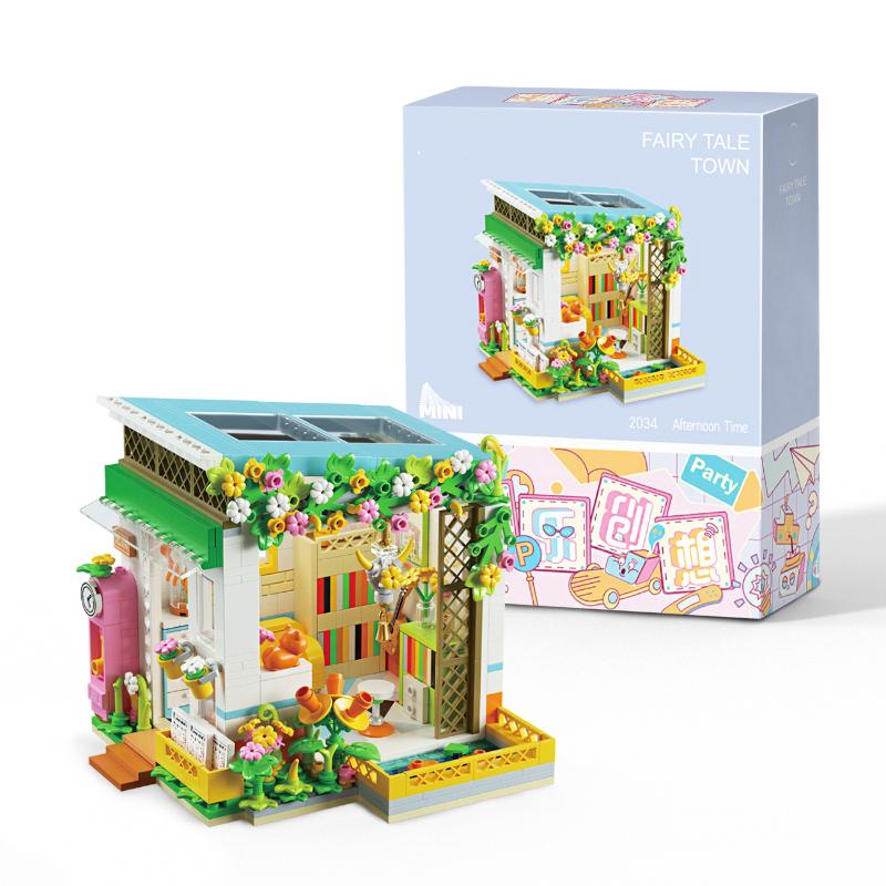 Flower House Fairy Tale Town Building Blocks Toys Diy Mini Blocks Children'S Educational Toy For Girls Boys Gifts Kids Toys
