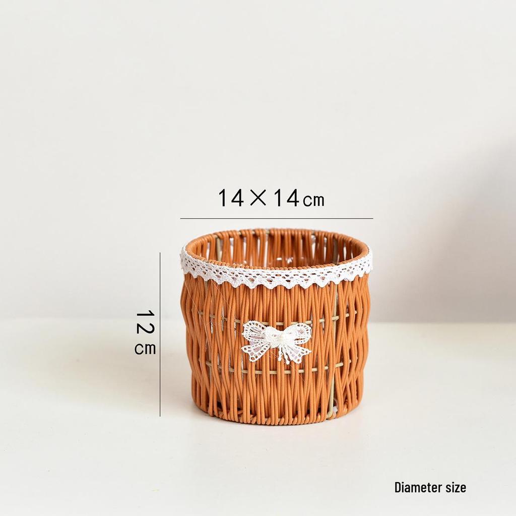 Handcrafted Anti-Rattan Flower Basket - Perfect for Fresh Flowers, Succulents, or Gifts.