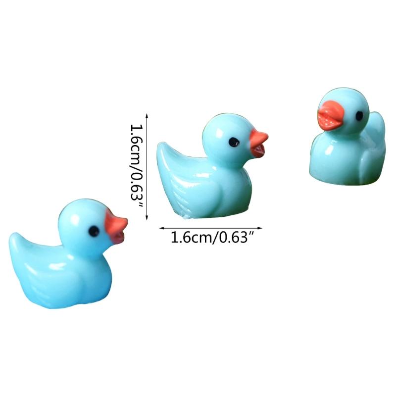 50 Stück Bunte Mini-Harz-Enten Mini-Figuren für Landschaft Mini-Enten Mikro-Feen Gartenlandschaft Puppenhaus Dekorationen