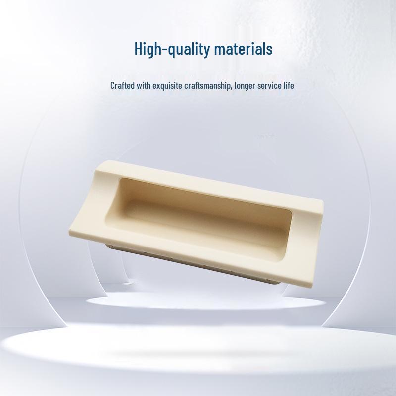 Embedded Plastic Pull Handle: Clip-in Hidden Snap Fastener for Cabinet Doors XAD41/42.