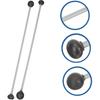 Mikinona 2pcs Marimba Mallets with Soft Head Portable Double-headed Percussion Instrument Drumsticks for Xylophone Tongue Drum Bells More