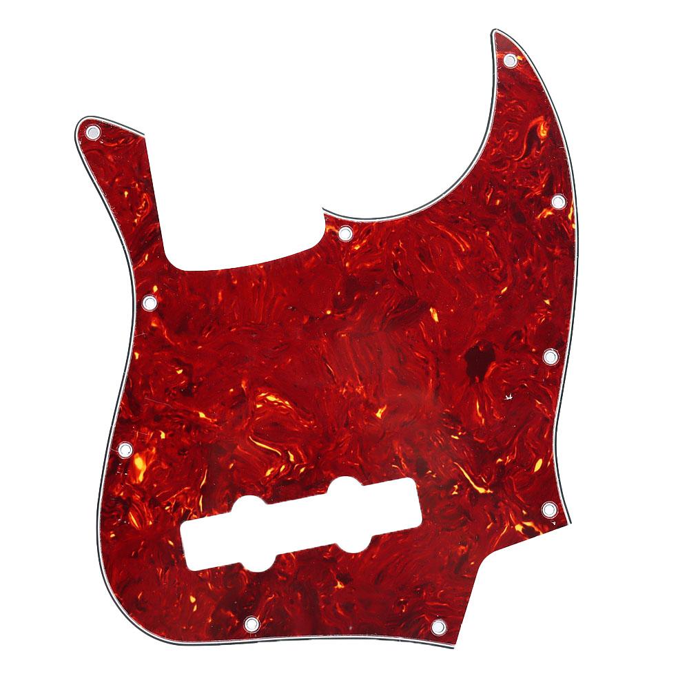 1 Stück Gitarren-Schlagbrett 3-lagig 10-Loch Jazz Bass JB 4-Saiten Schlagbrett für JB Bassgitarre mit 10 Stück Schraube