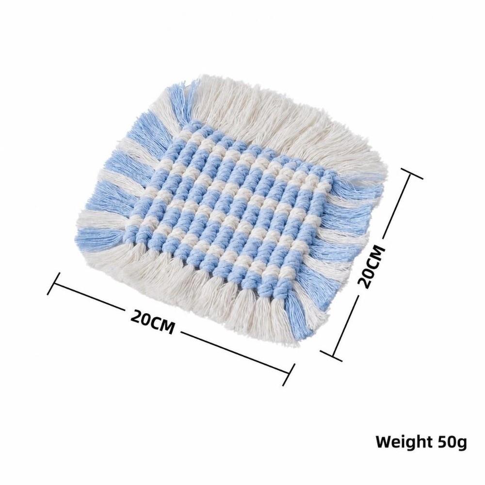 Handmade Tassel Cup Coaster Woven Cup Holders Creative Cup Mat for Coffee Table