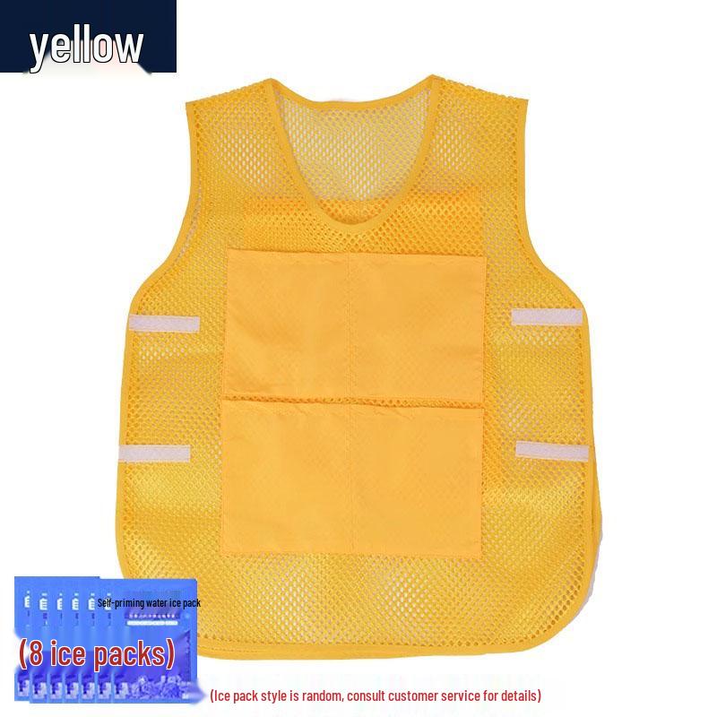 Summer Cooling Vest with Ice Pack: Heatstroke Prevention Workwear for Outdoor Construction