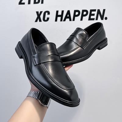 New Casual Breathable Men'S Shoes British Style Business Dress Pointed One Pedal Men'S Leather Shoes 24305-A