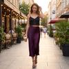 Elegante Gonna Midi da Donna con Drappeggio Fluido, Vestibilità Valorizzante per l'Uso Quotidiano
