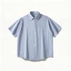 Giacca Camicia Estiva a Maniche Corte Workwear Camicia da Uomo a Maniche Corte con Revers