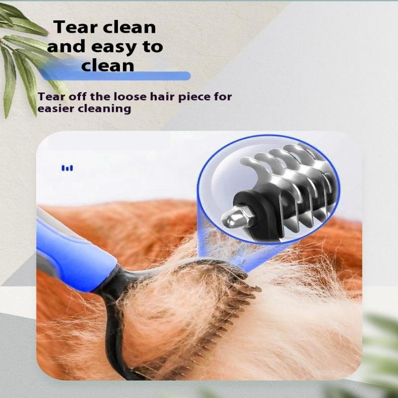 Grzebień do rozczesywania sierści, szczotka do usuwania podszerstka, usuwacz sierści dla kota i psa, narzędzie do pielęgnacji szczeniąt, rozcinacz kołtunów dla kotów i psów, artykuły dla zwierząt