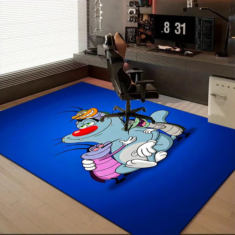 1PC Oggy Rug for Livingroom,Bedroom, Palyroom, Chair Rug, Area rug, Game Carpet, Large Size Rug Fan Christmas gift