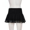 Spring/Summer Ballet Style High Waist Black Lace A-line Skirt for Women