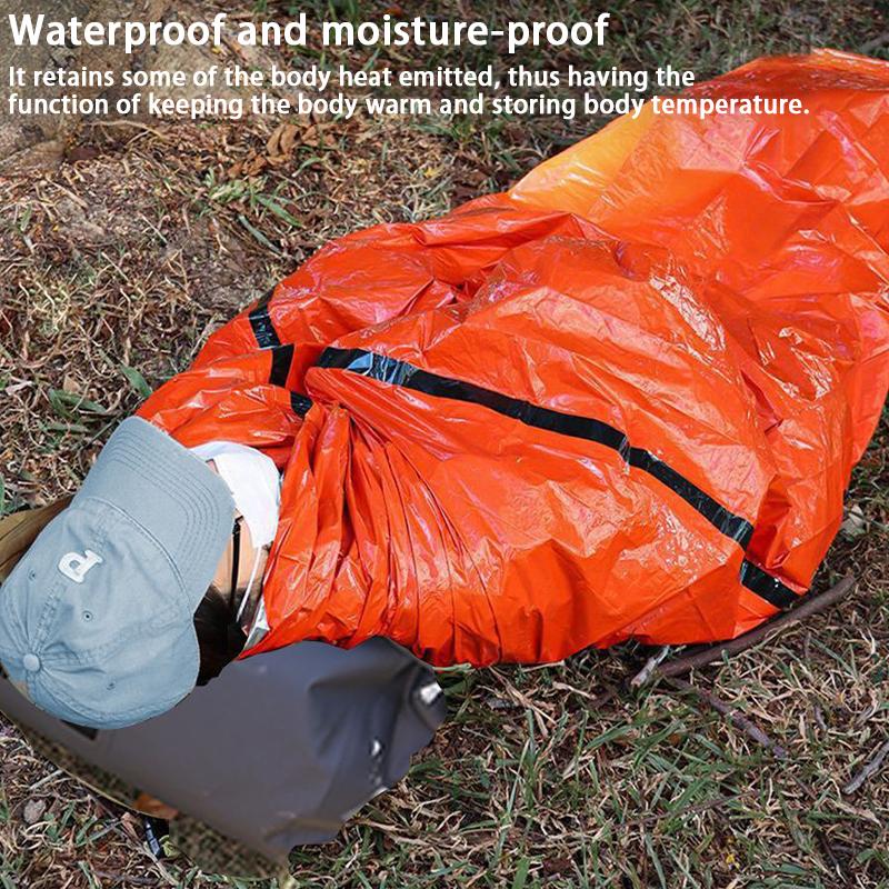 Outdoor Pe Aluminum Foil Emergency Sleeping Bag Simple Cold Proof Disaster Relief Emergency Warm Bag Raincoat Tent Storage