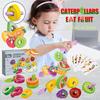 Kids Fruits Vegetables String Toys Greedy Eating Bugs String Intelligence Shape Training Interactive Fun Early Educational Toy