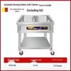 Stainless Steel Mobile Food Warming Table with Casters - Insulated Hot Dish Serving Cart