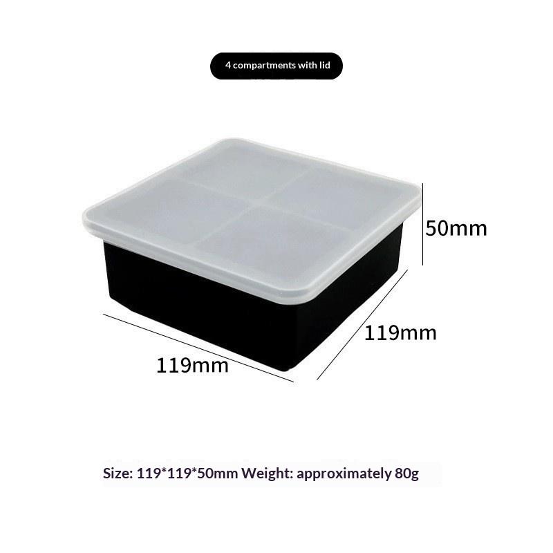 Food Grade Silicone Ice Tray 4/6 Grid Large Cubes Perfect for Summer Parties