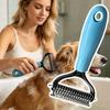 Double Sided Dog Dematting Rake, Pet Grooming Comb for Removing Tangles, Deshedding Tool for Cats Dogs Indoor Outdoor Home