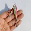 Luminous Blue Knife Iron Plate Lure with Double Hooks for Long Casts, Sea & Freshwater Fishing.