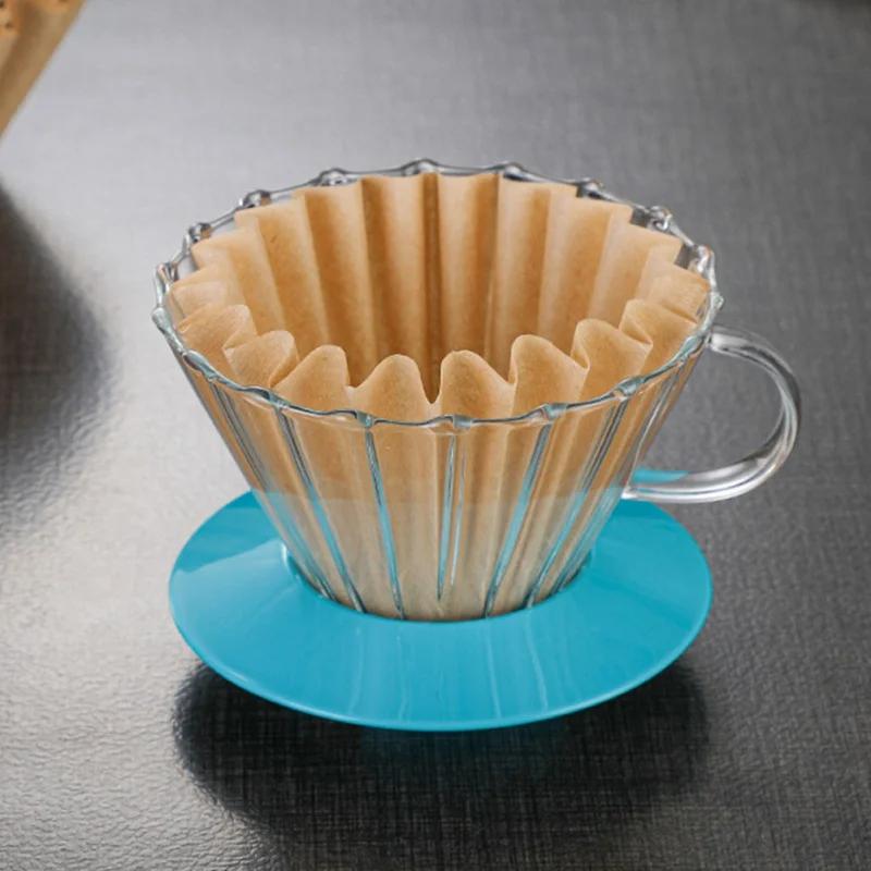 50PCS Disposable Coffee Filter Paper Cake Type Hand-brewed Coffee Filter Paper Espresso Coffee Paper Bowls