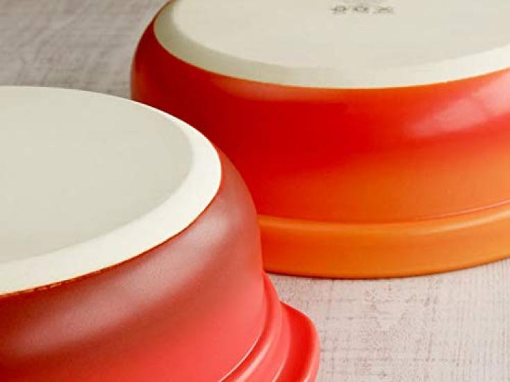 Minosarara Direct Flame Banquet Bake Clay Pot 8 for Made In Heat Source Direct Flame Orange Heat-resistant No. 2-3 People, Japan, Color