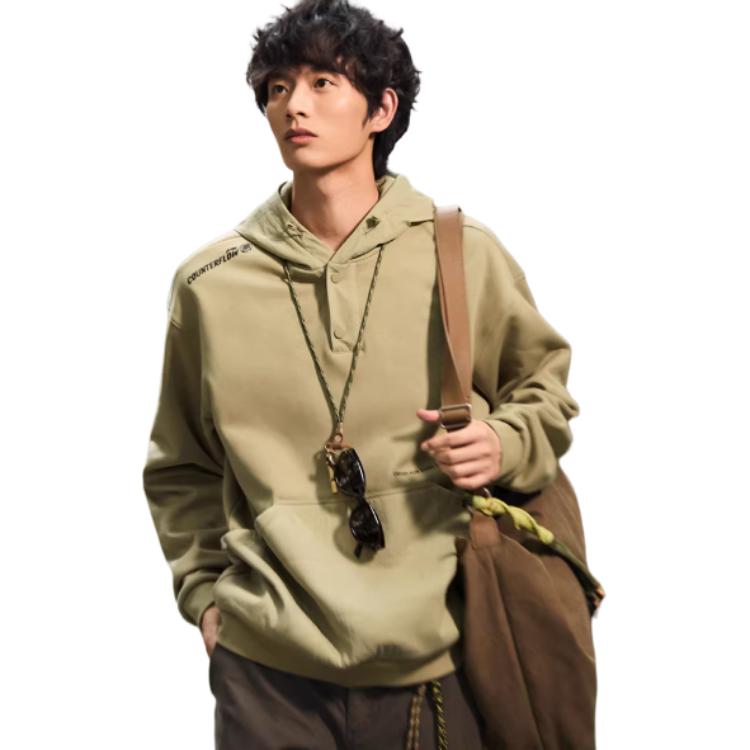 Li Ning Outdoor CF Moisture Wicking Fleece Warm Anti-Static Loose Pullover Hoodie Unisex hoodies AWDV927-1