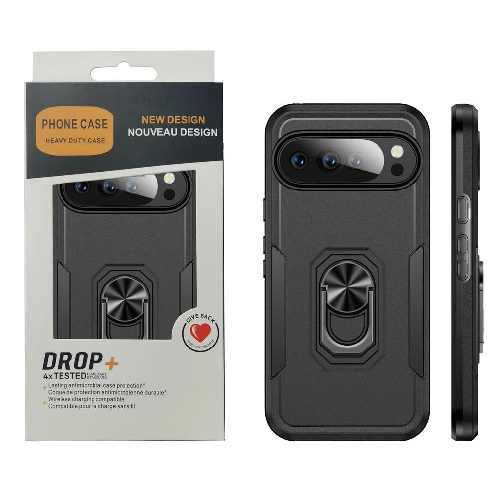 Military Mechanical Magnetic Rotable Ring Bracket Case For Google Pixel 10 9 Pro XL 8 7 6 A Pro TPU+PC Ott-Box Shockproof Cover