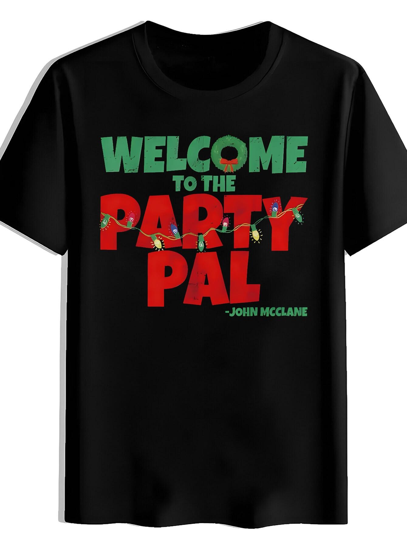 T-shirt Green Wreath with Red Bow Print L