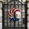 American Eagle Flag Patriotic Wreath 2026 USA 250 Decorations 2d Memorial Day Wreath for 4th of July for Front Door Wall Decor