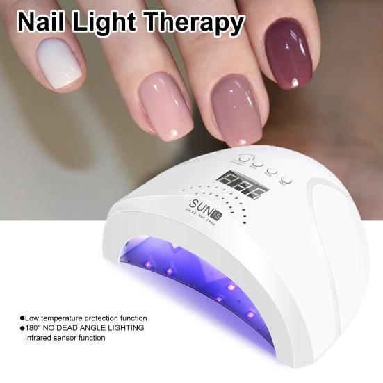 Safe LED Nail Lamp with 30 LEDs UV Phototherapy Glue Dryer uygun