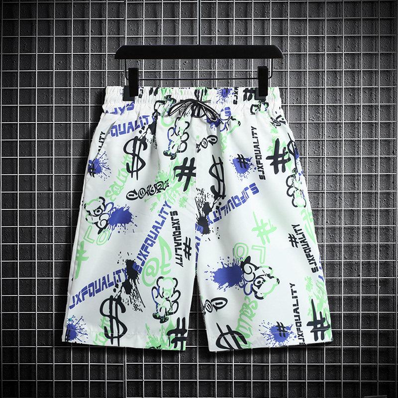 Herren Retro Blumen Kurzarm Hemd Set - Hainan Strandmode, Sanya & Hawaii Stil