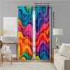 2 pcs   versatile polyester transparent curtains for home decoration Rainbow for use in bedrooms and living rooms