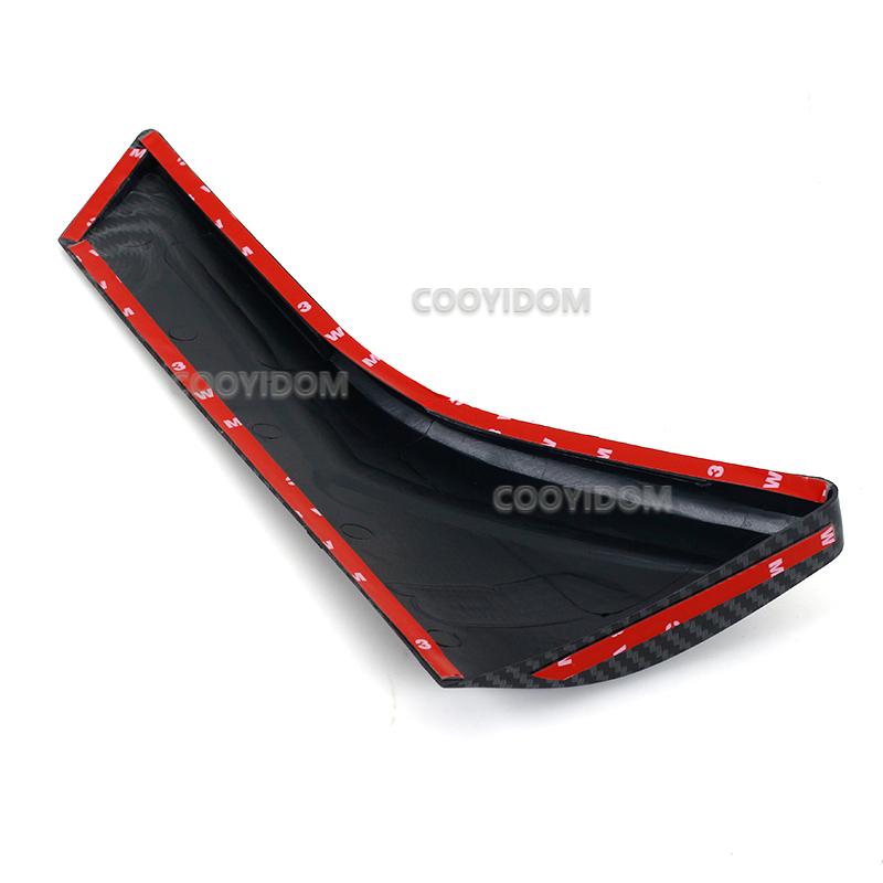 Car Both Side Rear Window Spoiler Triangle Cover Sticker Trim ABS Carbon Fiber For Subaru XV 2012-2016
