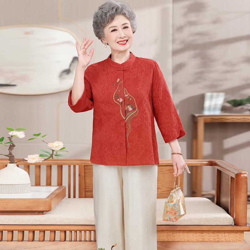 

Women s New Chinese Style Cotton Short Sleeve T-Shirt 2XL