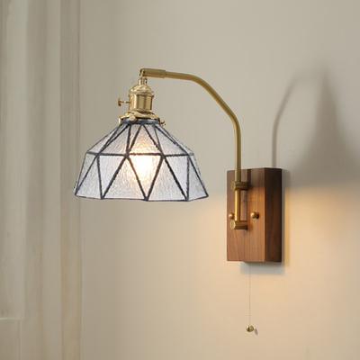 Antique Style Industrial Brass Wood Wall Sconce Light Rustic Wall Lamp Decorate Wall Light Iron Metal Art for Bar Loft Corridor