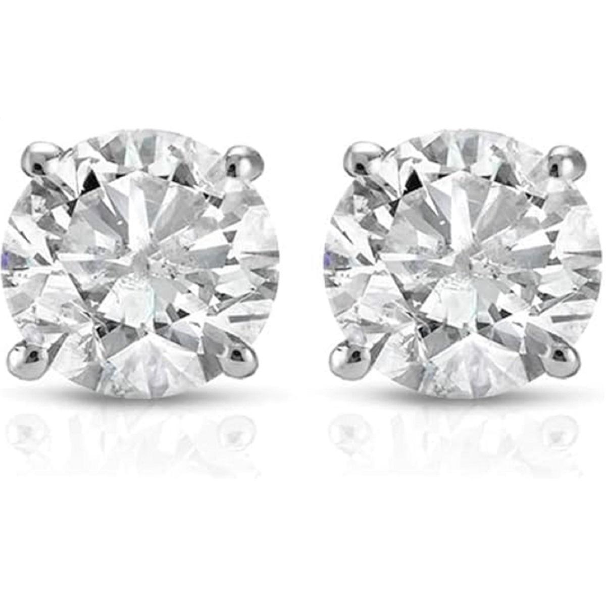 

Jewels Prim 1/3ct diamond studs 14k white gold (I/J,I2-I3) 15MM серебряный