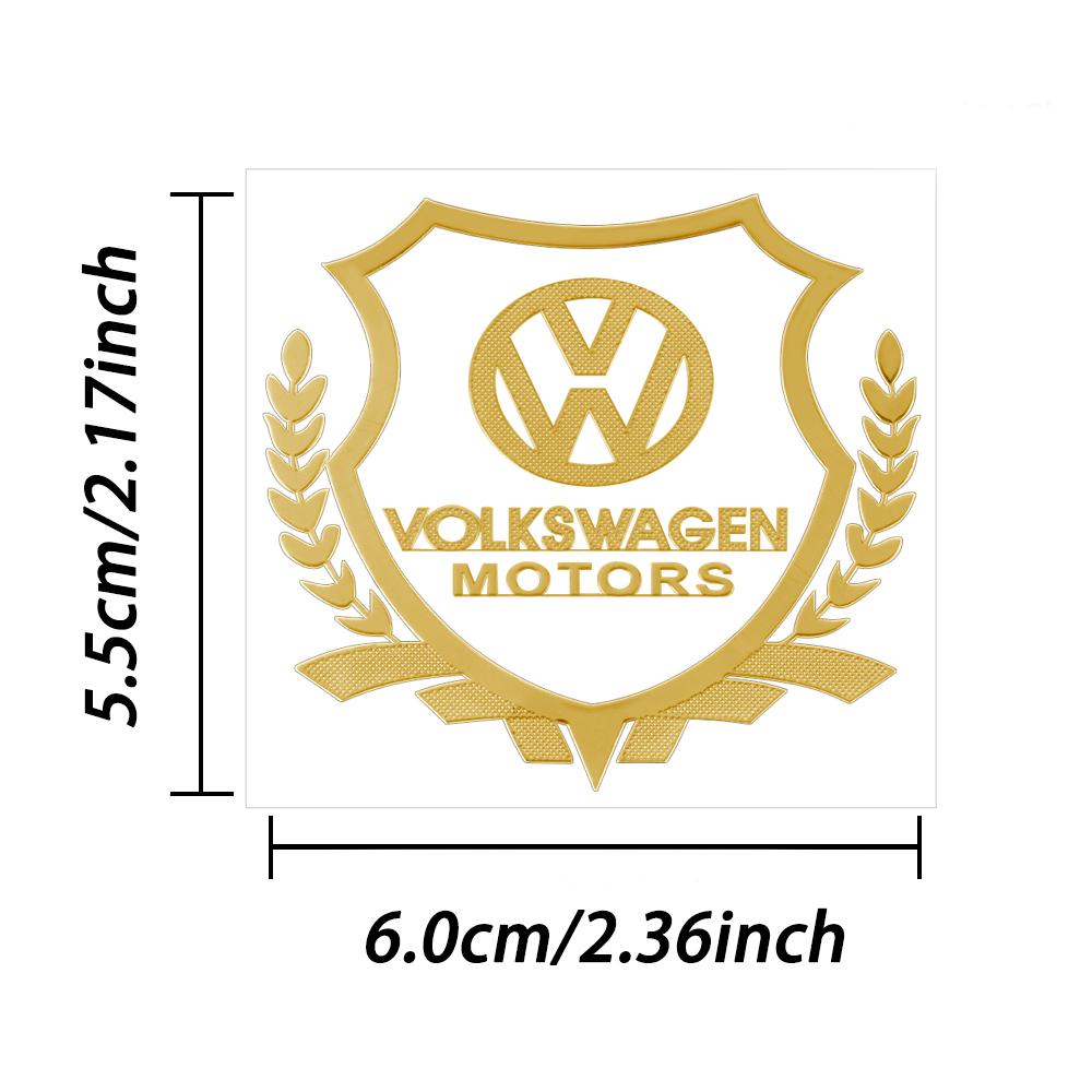 Volkswagen Nickel Metal Sticker Car Body Window Trunk Decor Decal for VW GTI Scirocco CC Touareg Passat Polo Touran Caddy Tiguan