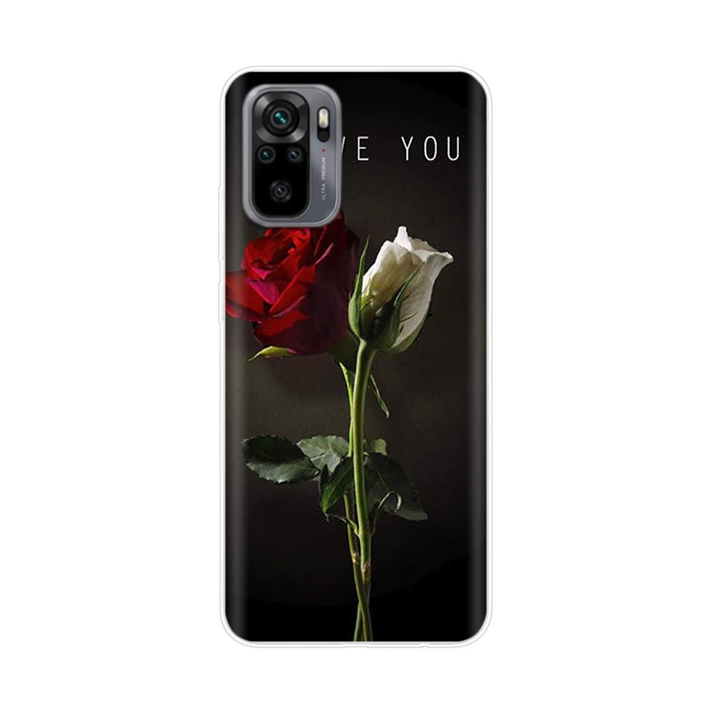Silikon Blumen Handyhülle Für Xiaomi Redmi Note 10 Hülle 6.43'' Schöne TPU Rückseite Für Xiomi Redmi Note10 Pro Bumper Hüllen