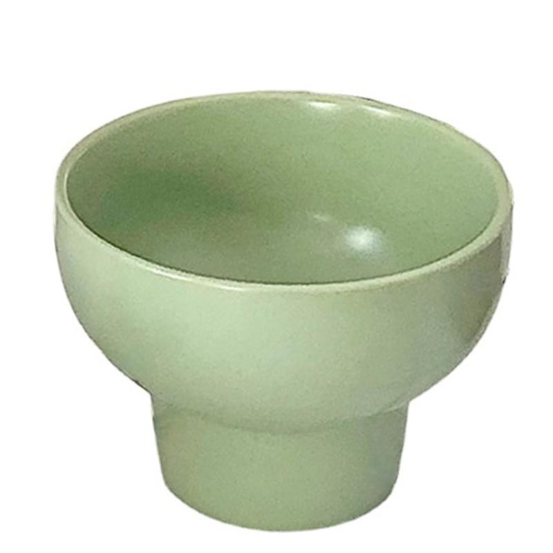 

4 Inch Retro Ceramic Bowl Noodle Bowl High Foot Rice Bowl Cereal Soup Dessert Snack Bowl Microwave Safe Kitchen Tableware 4.25 inch
