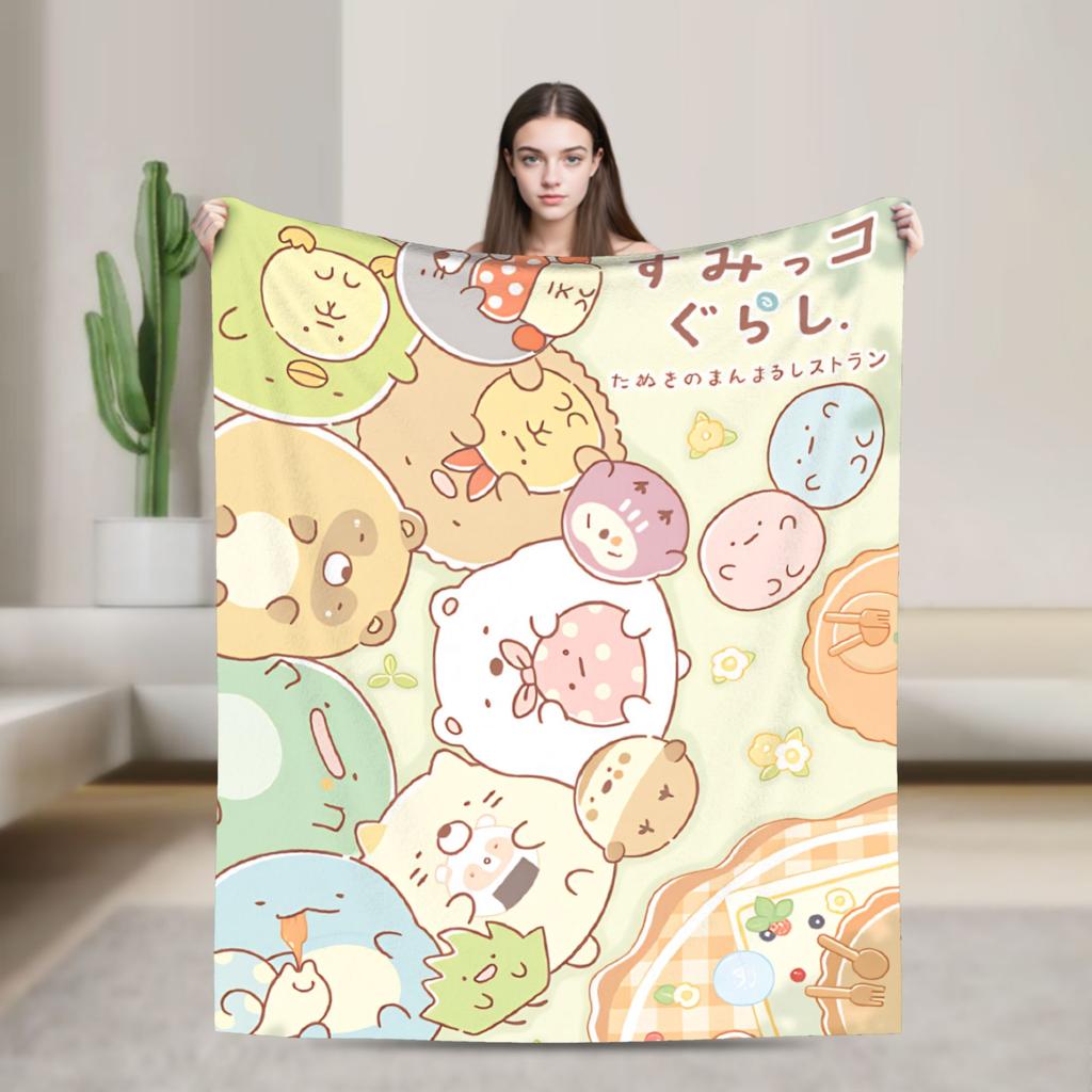 Sumikko Gurashis Blankets Quality Soft  Throw Blanket Winter Children Living Room Pattern Bedspread