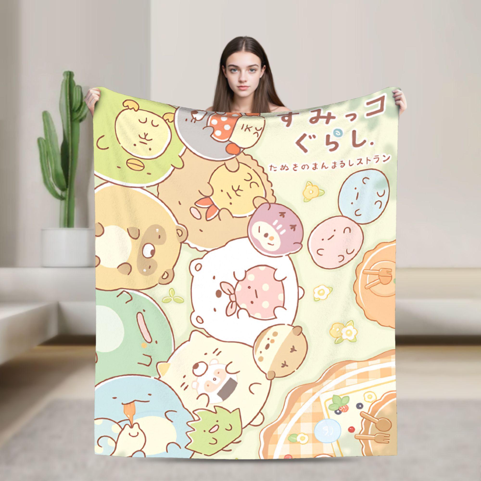 

Sumikko Gurashis Blankets Quality Soft Throw Blanket Winter Children Living Room Pattern Bedspread 75x90cm