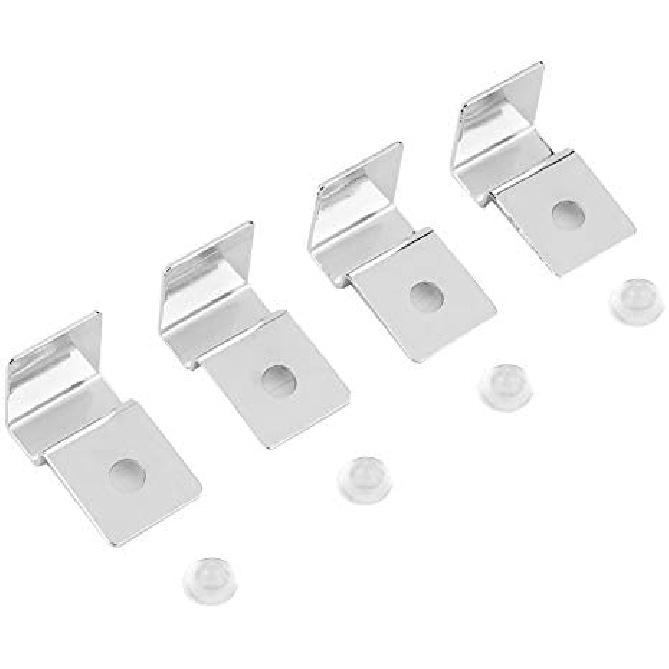 TOPINCN 4Pcs Aquarium Cover Bracket Stainless Steel Fish Glass Cover Clips Fish Lid Holder Support(10mm)