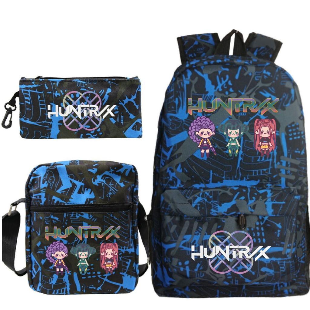 Animation Cartoon Grund- und Sekundarschüler Schultasche Kinderrucksack Freizeit Federmäppchen Umhängetasche Dreiteiliges Set