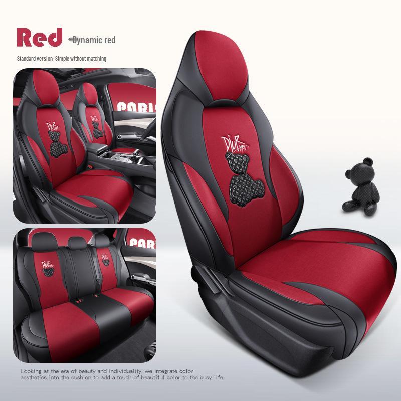 BYD Yuan Plus Universal Cartoon Car Seat Cushion - Full Coverage, All-Season Technology Cloth