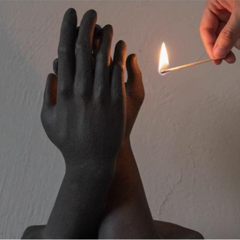 Hands Candle Holder Modern Sculpture Candle Holders Elegant Candlestick Aesthetic Decorative Candlesticks Table Decorations