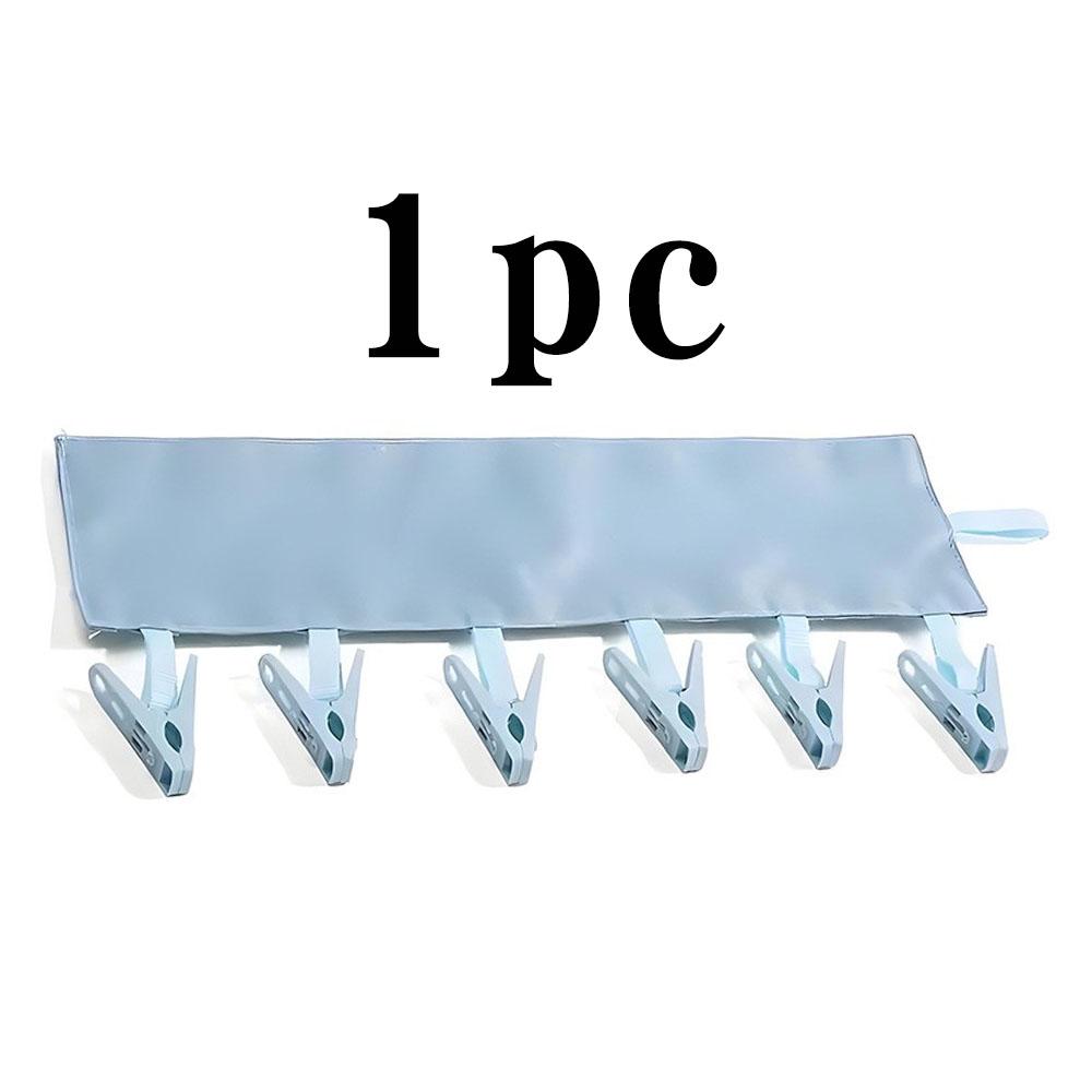 Tragbarer Faltbarer Reisebügel, Faltbare Stoff-Badezimmer-Wäscheklammern, Stanzfreier Selbstklebender Hängeclip Aufbewahrungsgestell