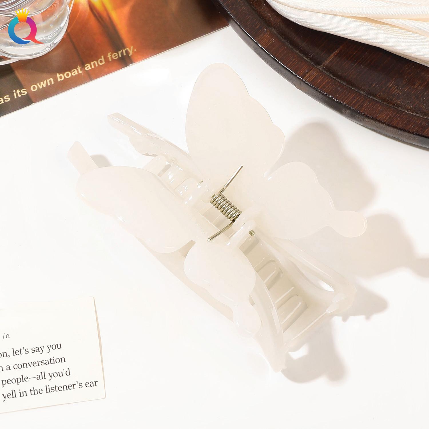 

Матовая бабочка-краб для волос, винтажный бант-лента, краб-краб, заколка для волос, хвостик акулы для женщин, аксессуары для волос, заколки