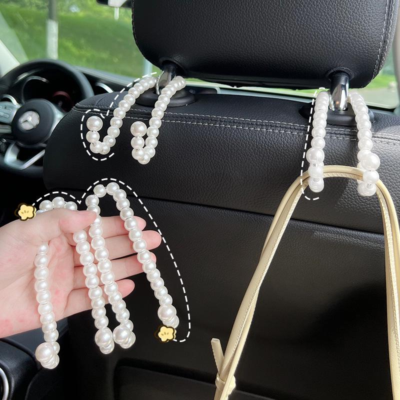 Multifunctional Pearl Car Hook: Strong, Convenient, Hidden Storage Solution