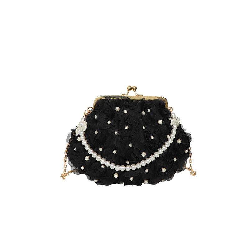 Package Dinner Package Handbag Sweet Style Bag Pearl Chain Crossbody Bag Casually