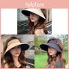 Polyester-Sonnenhut mit breiter Krempe für Damen, Sommer-Sonnenschutz, Outdoor, Freizeit