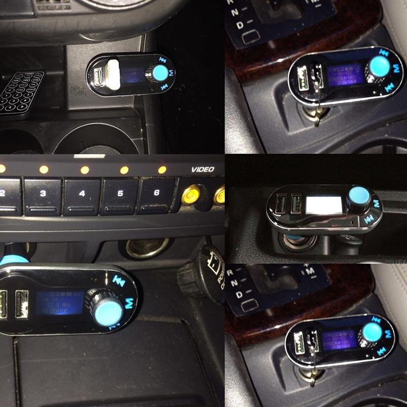 MP3 Přehrávač FM Vysílač Handsfree Nabíječka do Auta Bluetooth AUX Audio Hudební Adaptér