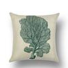Hand-painted Marine Style Undersea Creatures Starfish Seahorse Seagrass Coral Linen Pillowcase Cushion Set Decorative Pillow