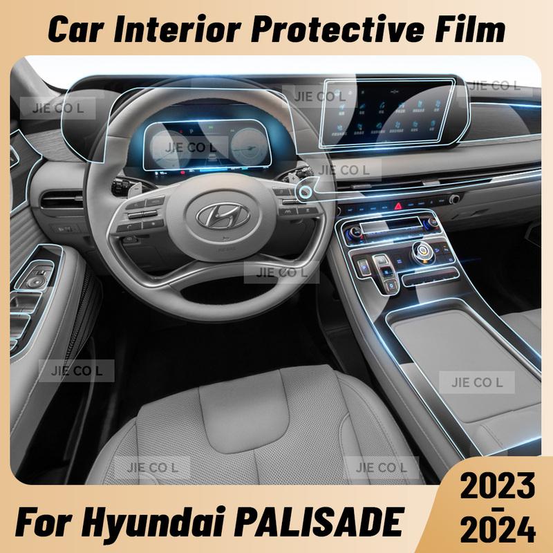 Kratzfester Auto-Innenraum Mittelkonsole Media Armaturenbrett Navigation TPU Schutzfolie Für HYUNDAI PALISADE 2024 Aufkleber